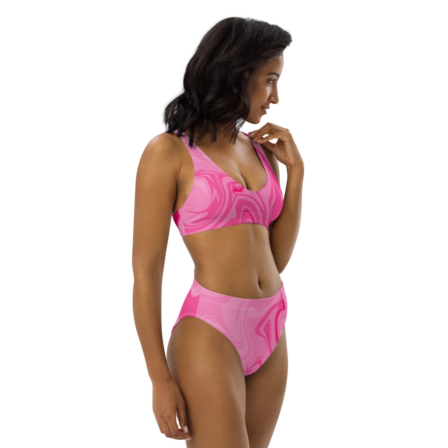 DESSINER pink candy high-waisted bikini