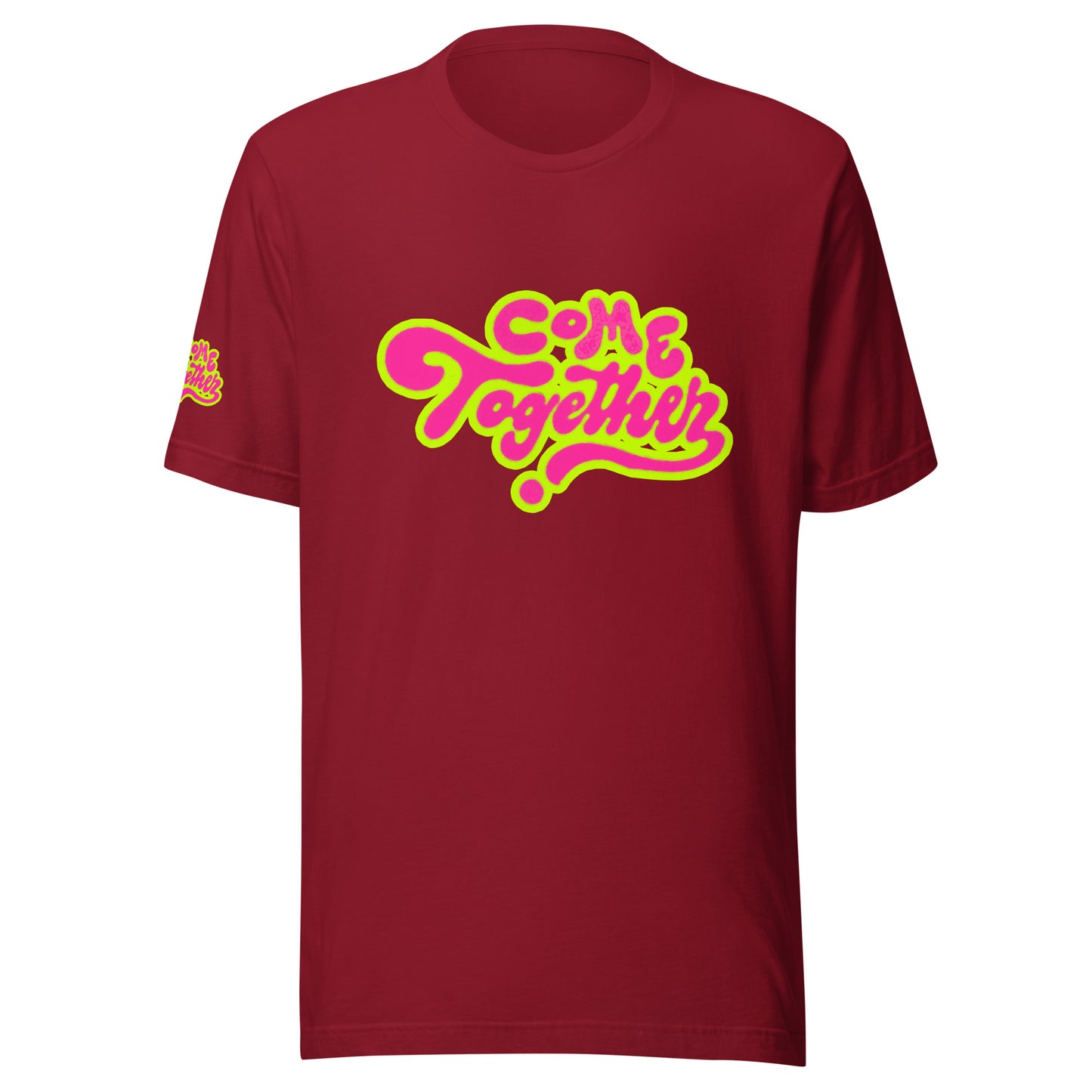 ONE LOVE Come Together ( lime n pink ) t-shirt