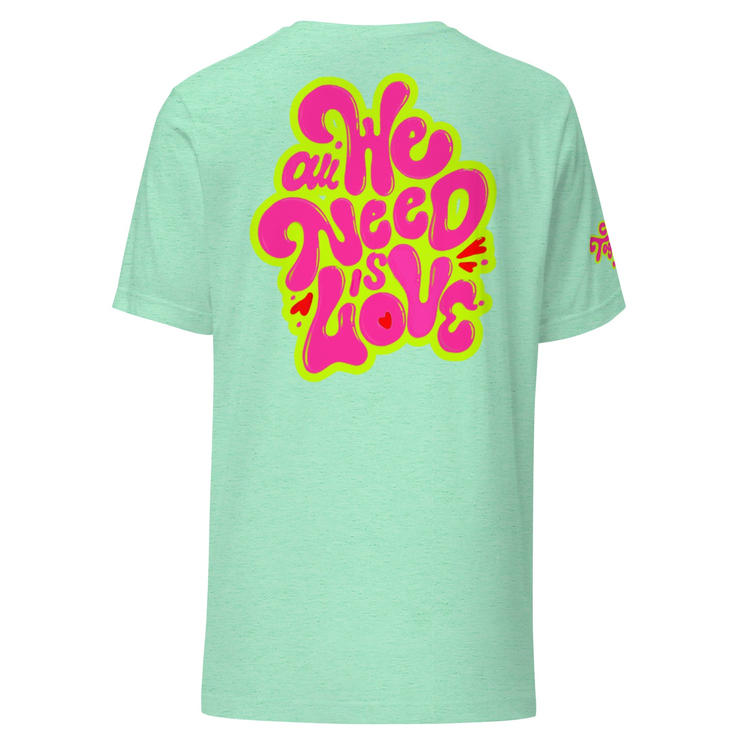 ONE LOVE Come Together ( lime n pink ) t-shirt