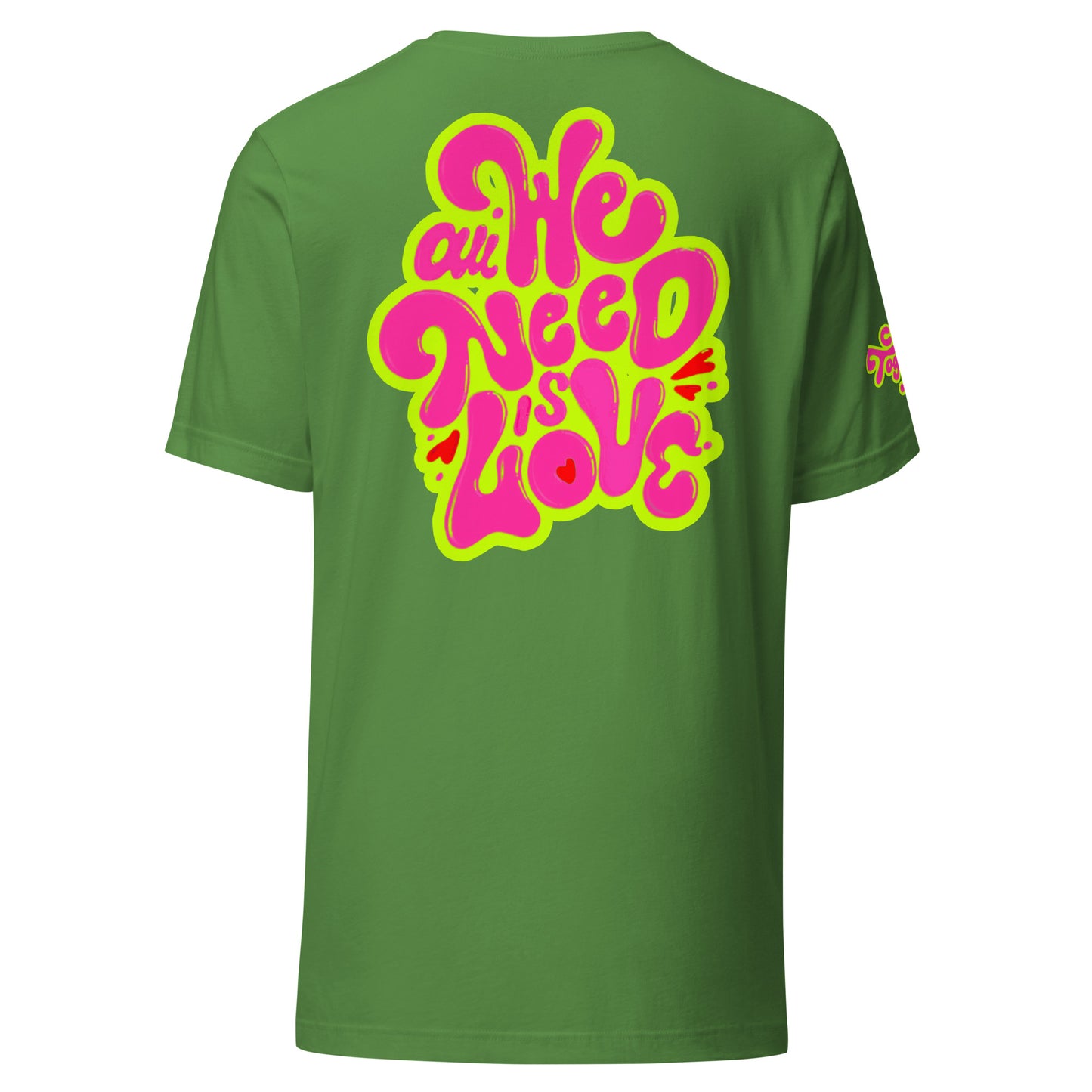 ONE LOVE Come Together ( lime n pink ) t-shirt