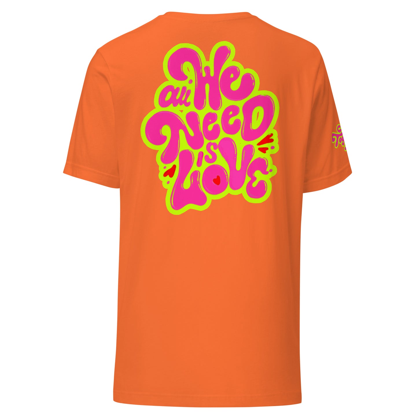 ONE LOVE Come Together ( lime n pink ) t-shirt
