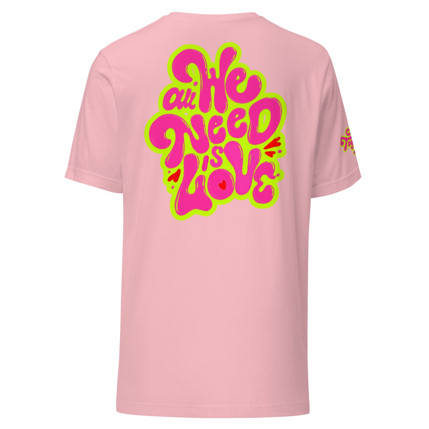 ONE LOVE Come Together ( lime n pink ) t-shirt