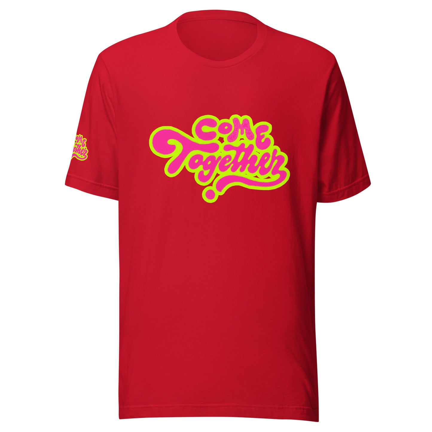 ONE LOVE Come Together ( lime n pink ) t-shirt