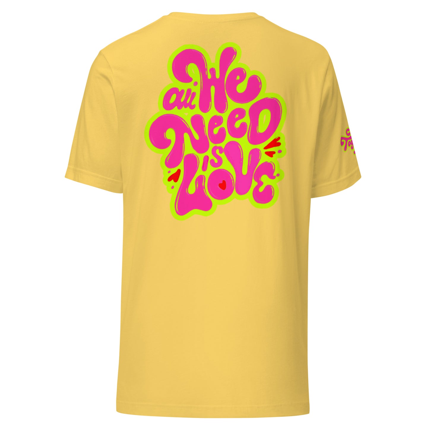 ONE LOVE Come Together ( lime n pink ) t-shirt