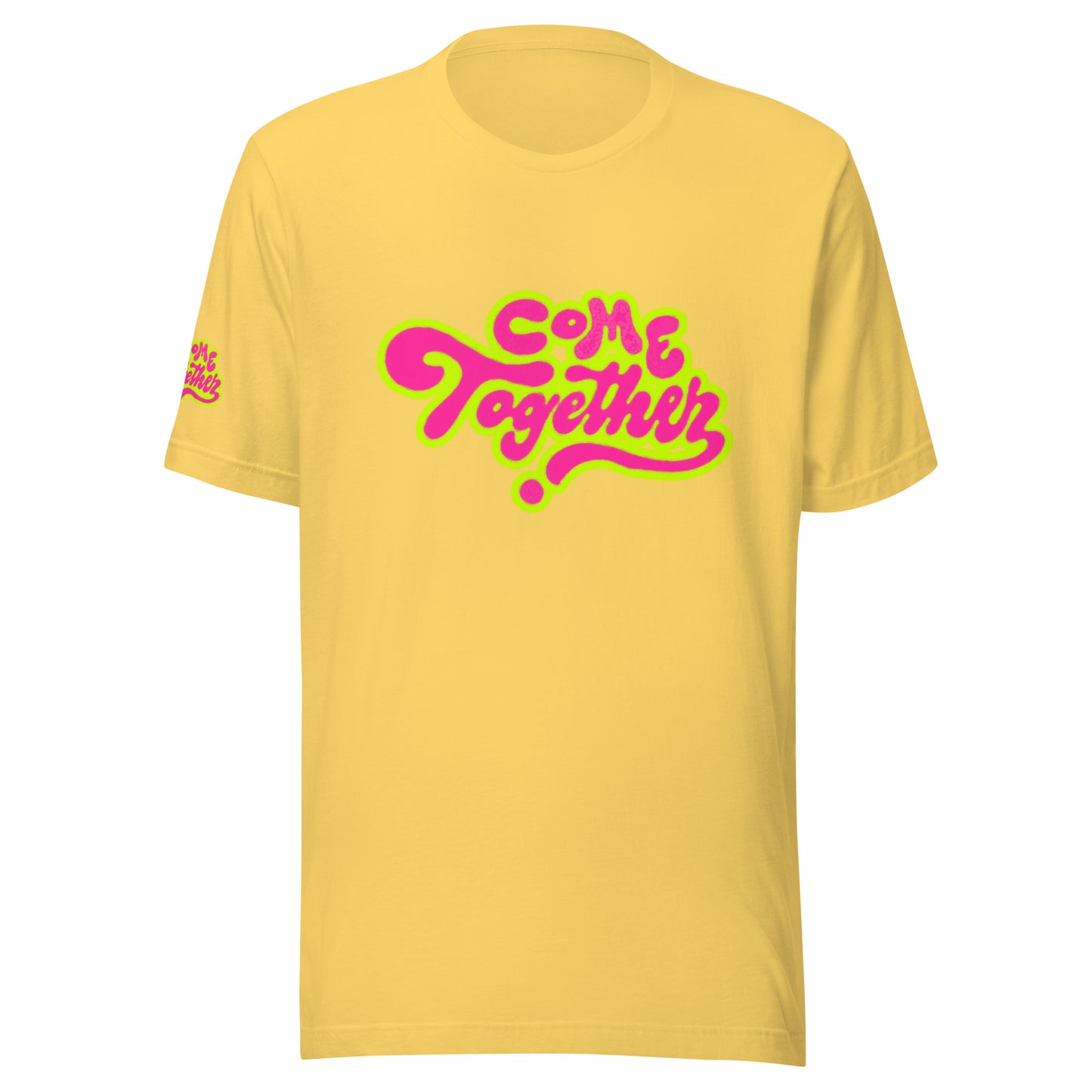ONE LOVE Come Together ( lime n pink ) t-shirt
