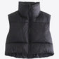 Zip-Up Drawstring Puffer Vest