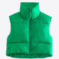 Zip-Up Drawstring Puffer Vest