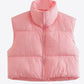 Zip-Up Drawstring Puffer Vest