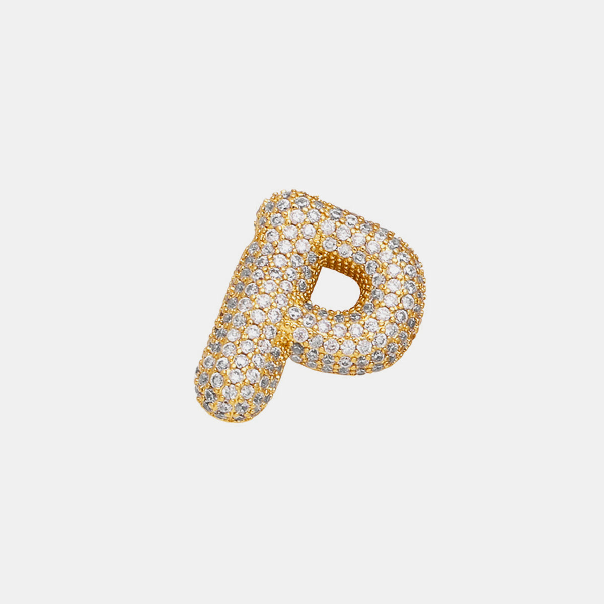 Gold-Plated Inlaid Zircon Letter Necklace