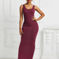 Scoop Neck Wide Strap Maxi Dress