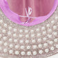 Fame Pave Rhinestone Pearl Trim Cowboy Hat