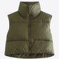 Zip-Up Drawstring Puffer Vest