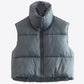 Zip-Up Drawstring Puffer Vest