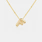 Gold-Plated Letter Pendant Necklace