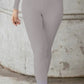 Mock Neck Long Sleeve Top and High Waist Pants Set