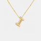 Gold-Plated Letter Pendant Necklace