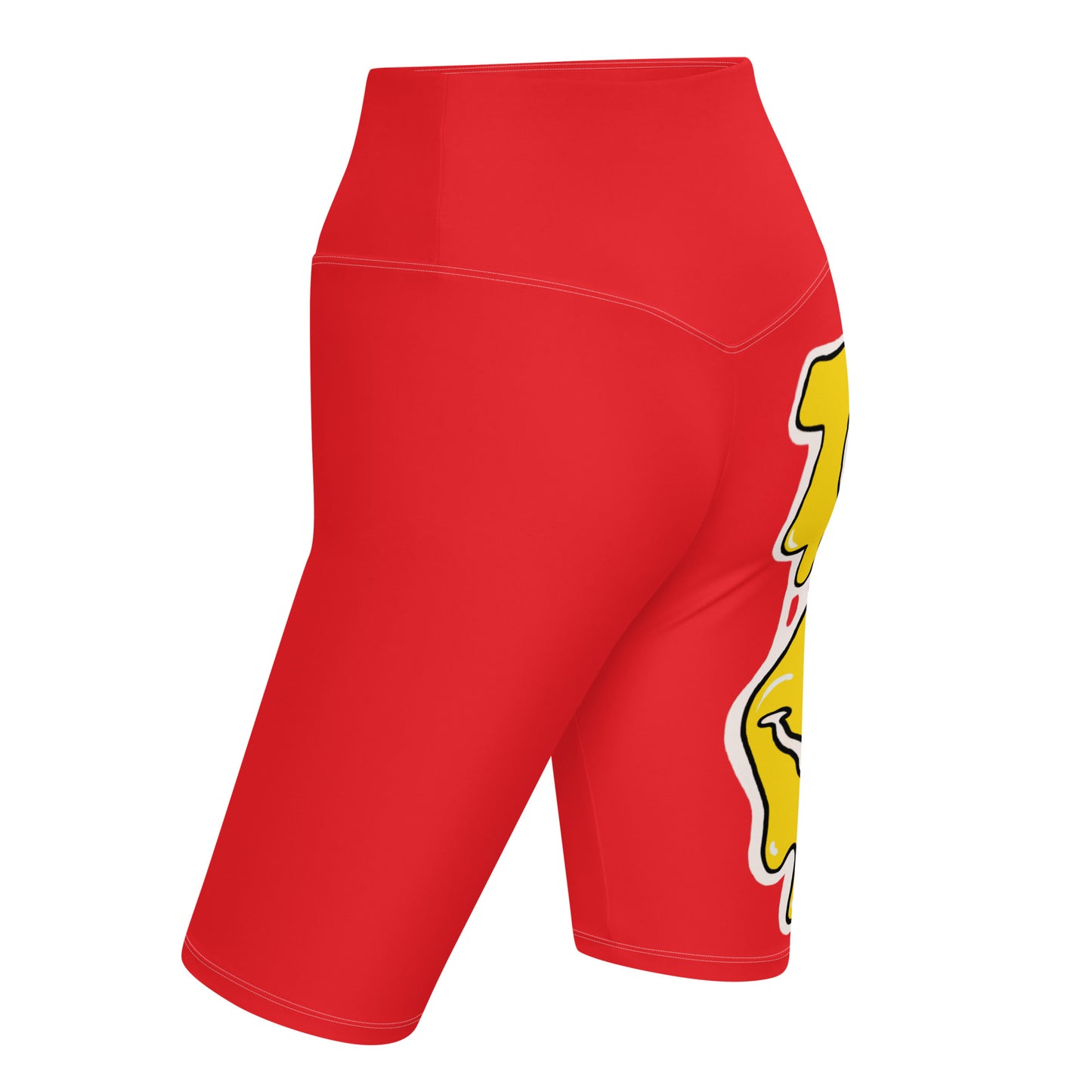 TOXIK red n yellow Biker Shorts