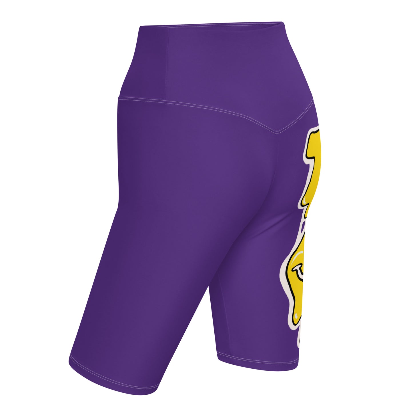 TOXIK purple n yellow Biker Shorts