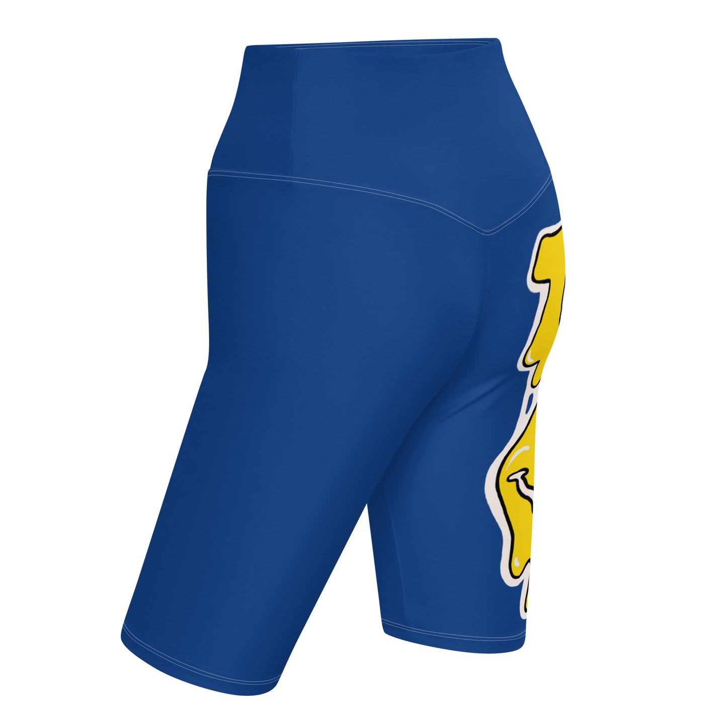 TOXIK blue n yellow Biker Shorts