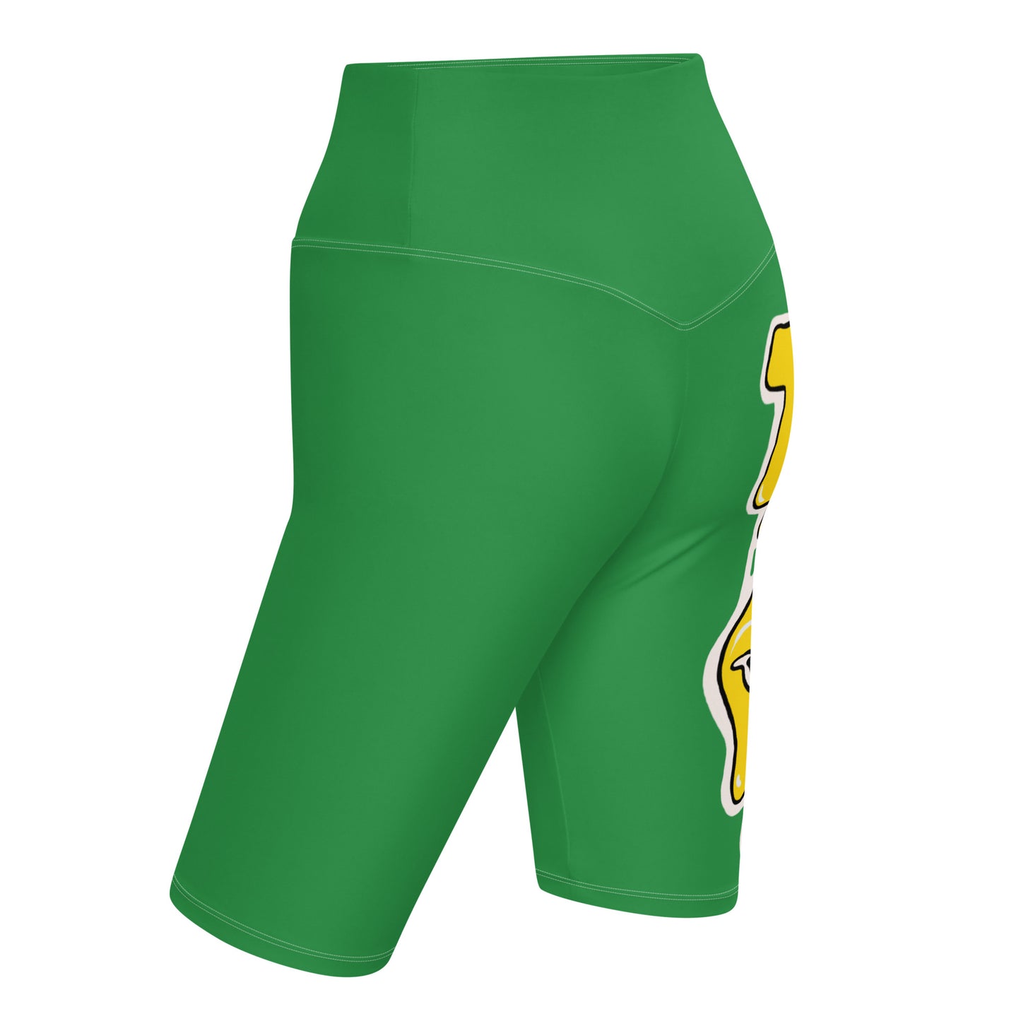 TOXIK green n yellow Biker Shorts