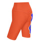 TOXIK orange n blue Biker Shorts