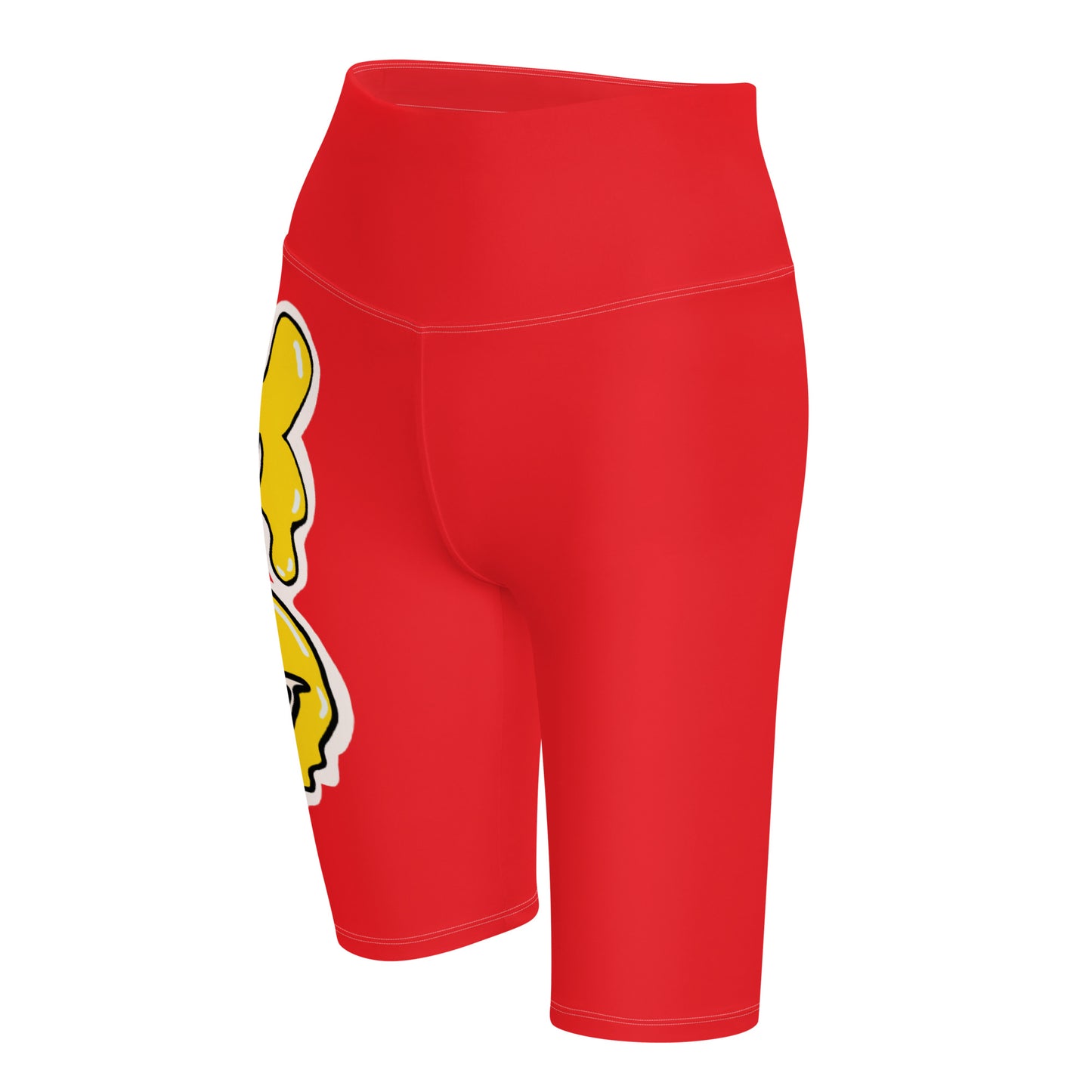 TOXIK red n yellow Biker Shorts