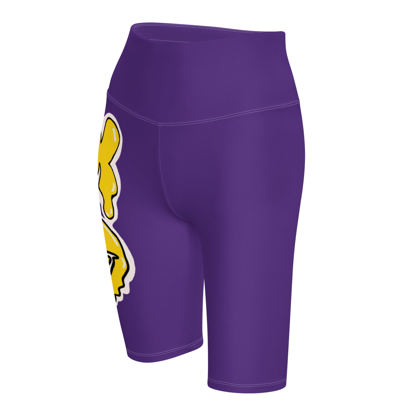 TOXIK purple n yellow Biker Shorts