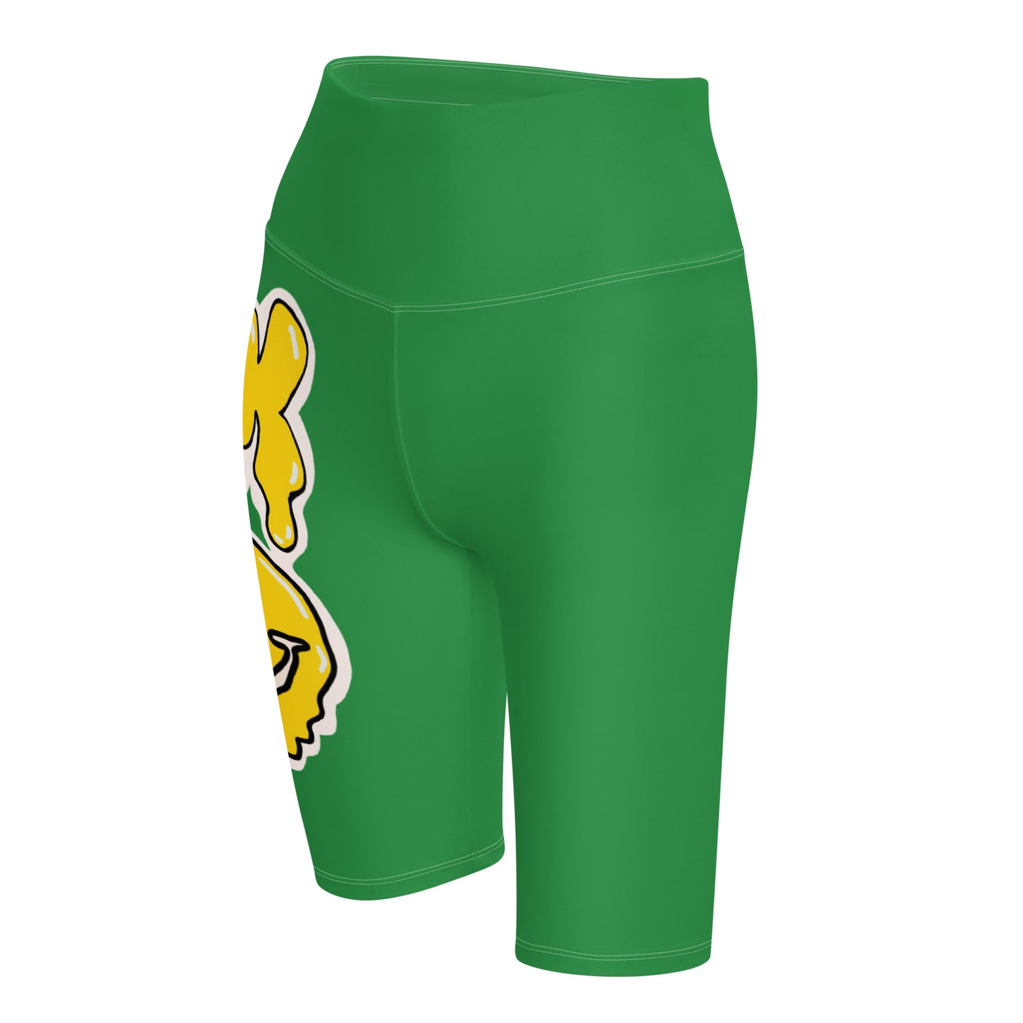 TOXIK green n yellow Biker Shorts