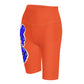 TOXIK orange n blue Biker Shorts