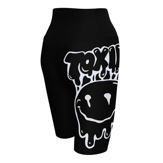 TOXIK black n white Biker Shorts