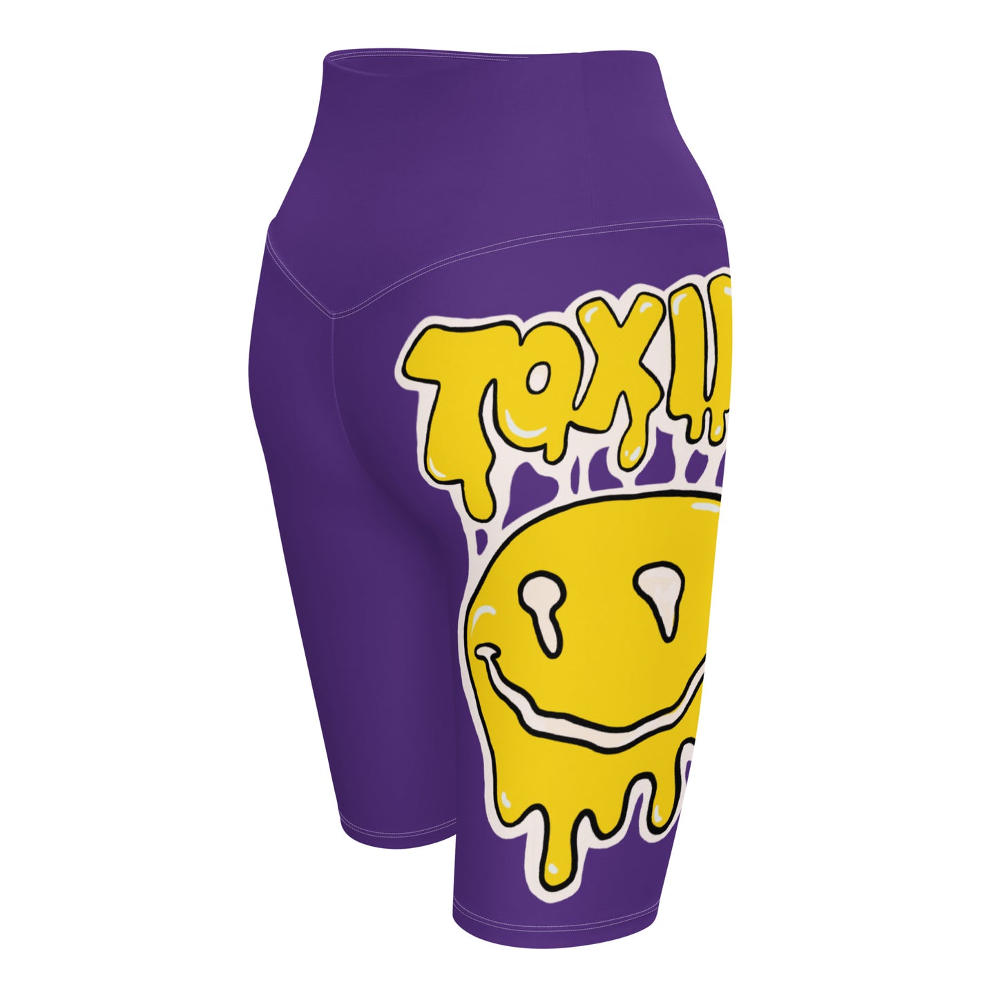 TOXIK purple n yellow Biker Shorts