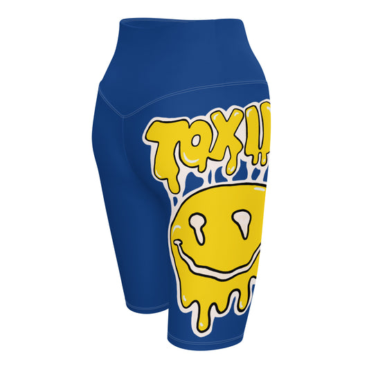 TOXIK blue n yellow Biker Shorts