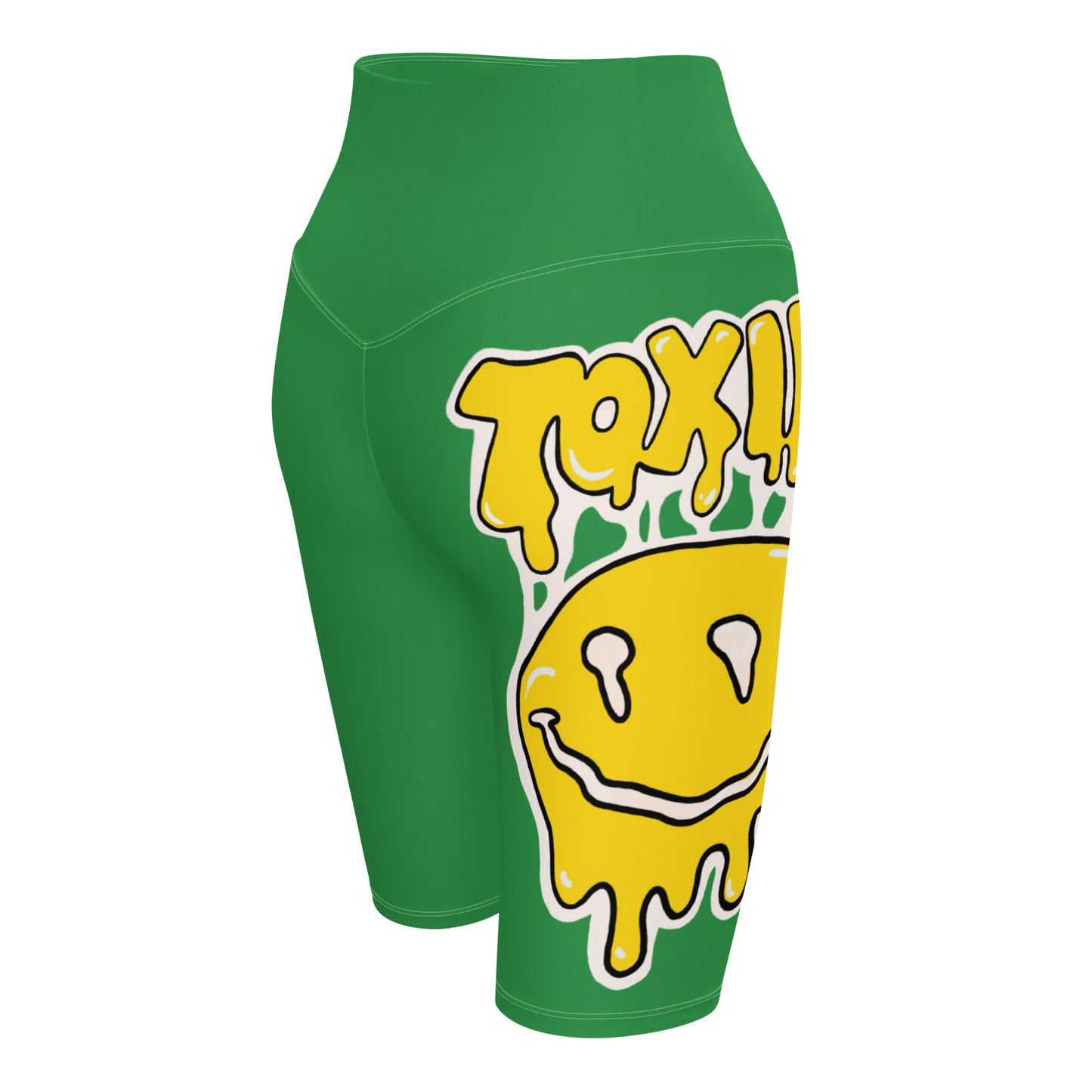 TOXIK green n yellow Biker Shorts