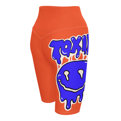 TOXIK orange n blue Biker Shorts