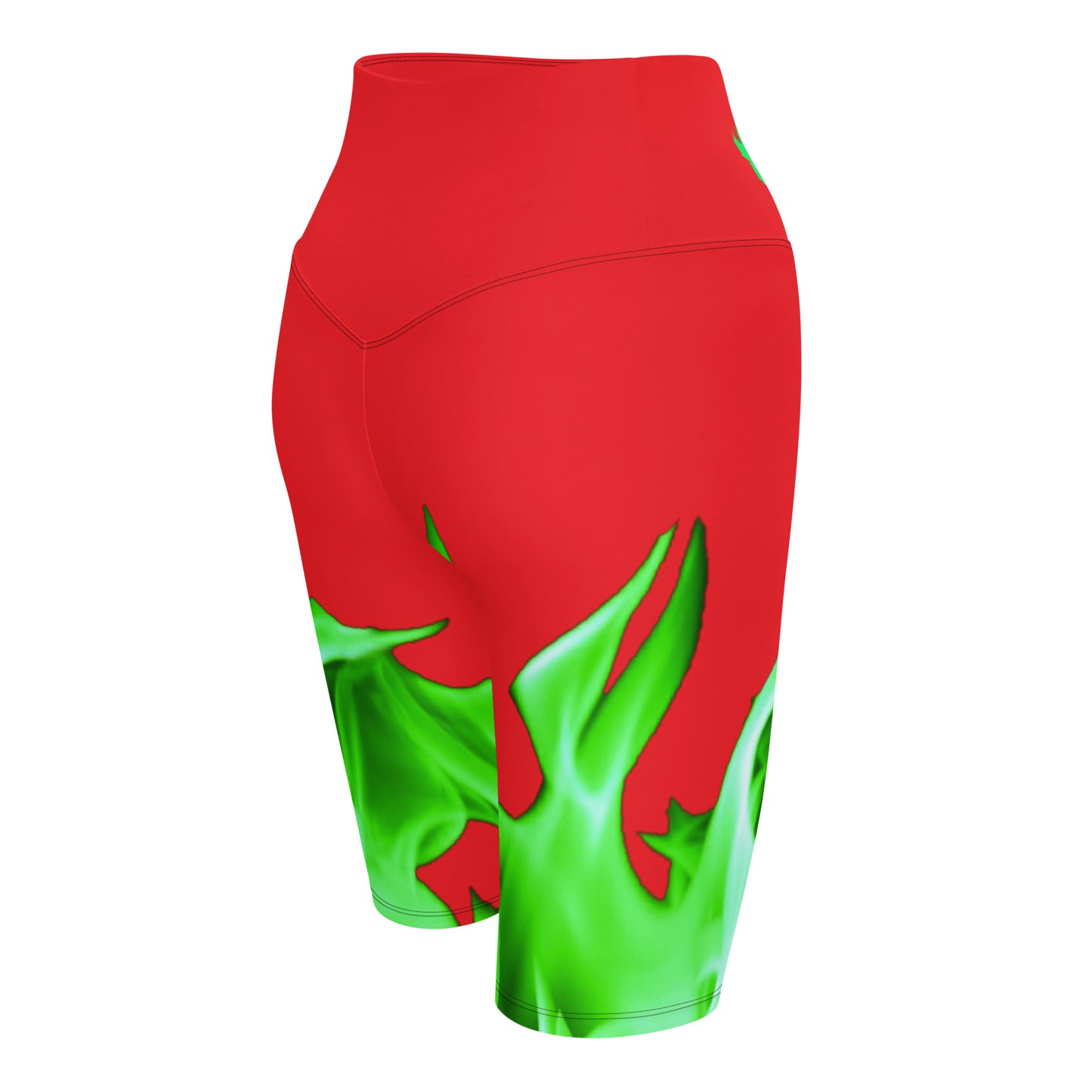 UNLIMITED it’s lit red n lime Biker Shorts