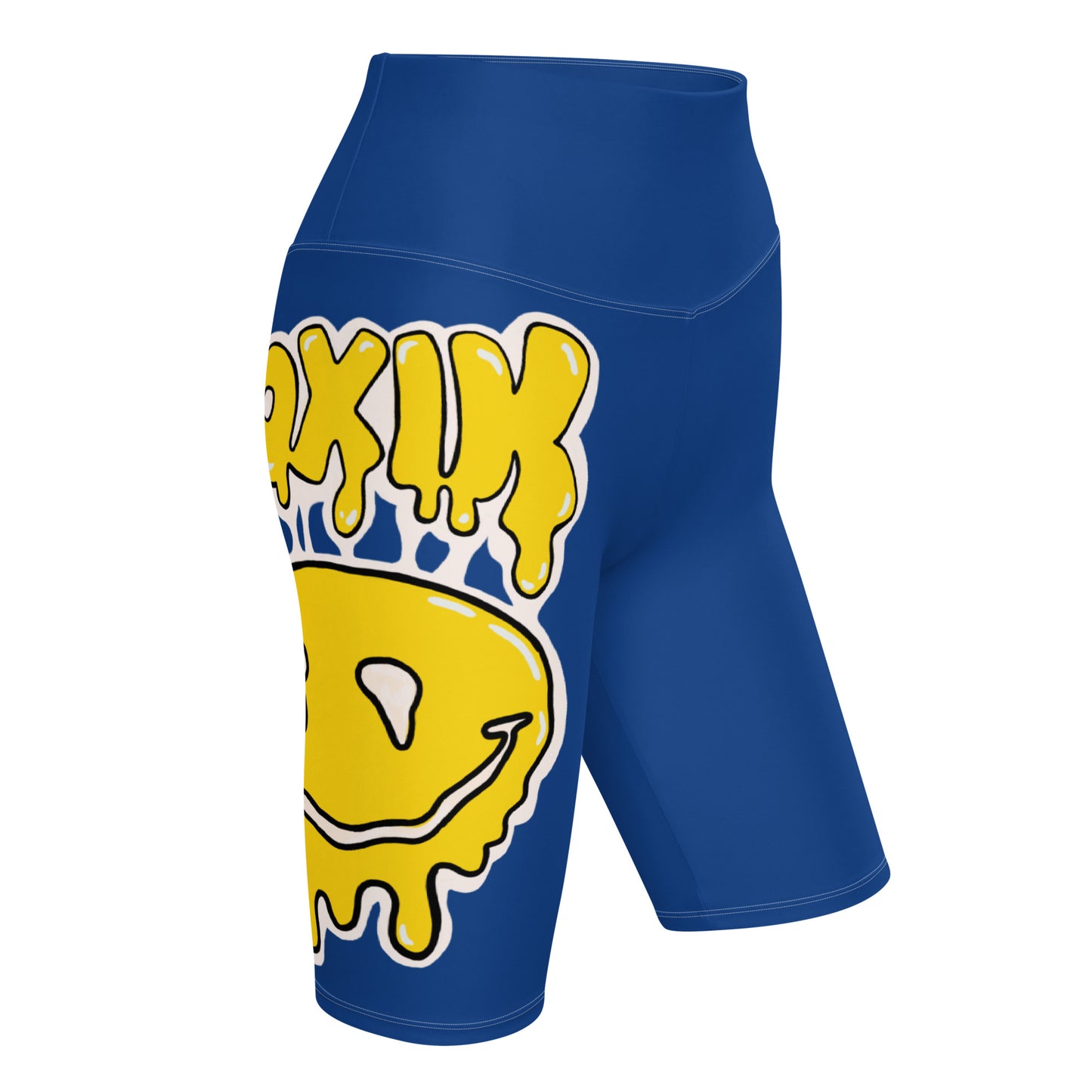 TOXIK blue n yellow Biker Shorts