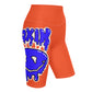 TOXIK orange n blue Biker Shorts