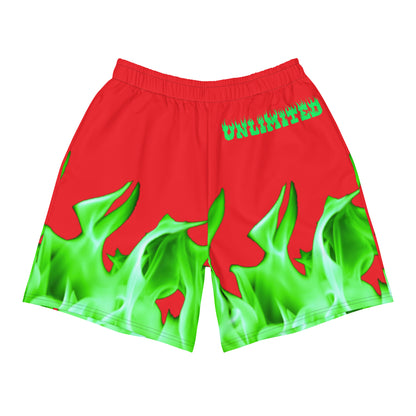 UNLIMITED it’s lit red n lime Men’s Athletic Shorts