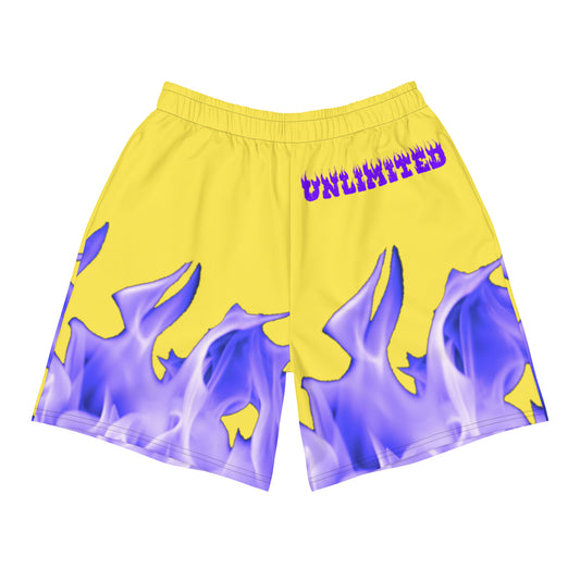 UNLIMITED it’s lit yellow n purple Men's Athletic Shorts