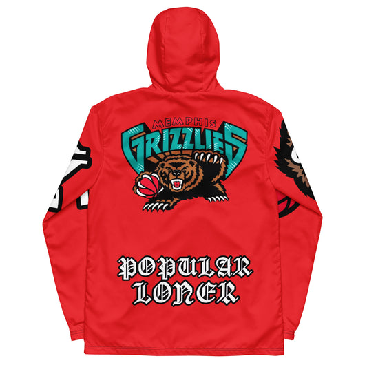 POPULAR LONER Grizzlies red Men’s windbreaker