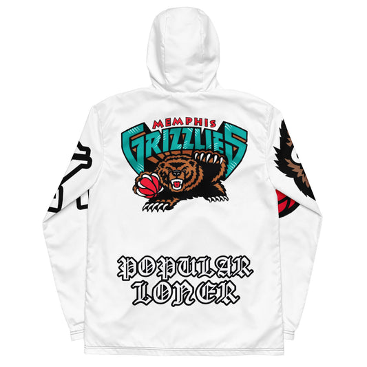 POPULAR LONER GRIZZLIES white Men’s windbreaker