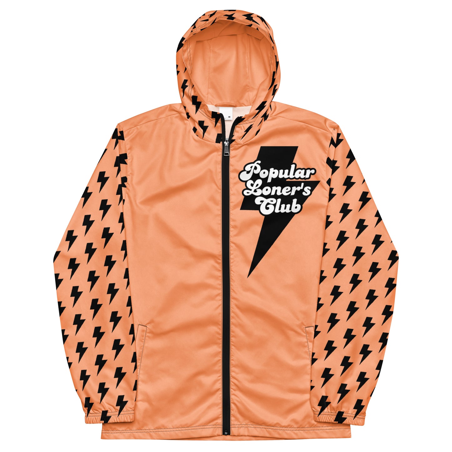 POPULAR LONER CLUB black lightning Men’s windbreaker