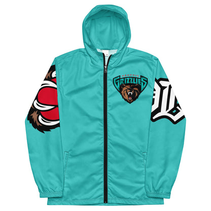 POPULAR LONER Grizzlies Turquoise Men’s windbreaker