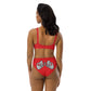 UNLIMITED hear no, See no, Speak no Evil Red high-waisted bikini