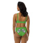 UNLIMITED hear no, See no, Speak no Evil Green high-waisted bikini