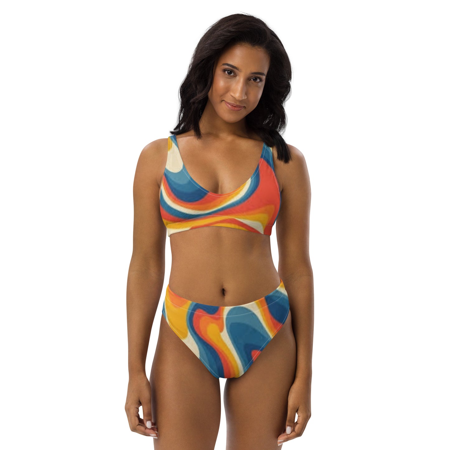 DESSINER swirly trail high-waisted bikini