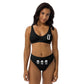 UNLIMITED hear no, see no, speak no evil black high-waisted bikini