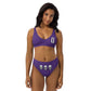 UNLIMITED hear no, See no, Speak no Evil Purple high-waisted bikini