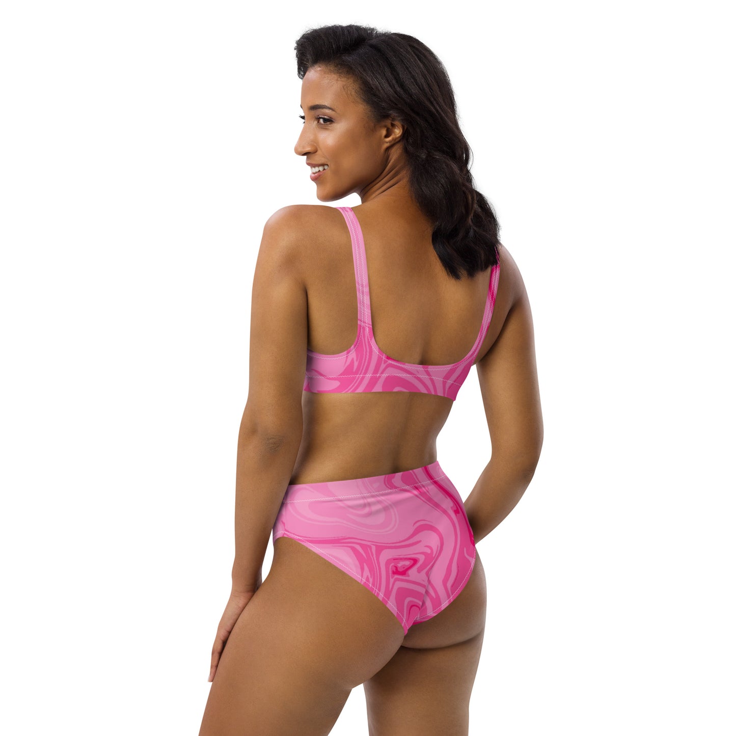 DESSINER pink candy high-waisted bikini