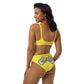 UNLIMITED hear no, See no, Speak no Evil Yellow high-waisted bikini